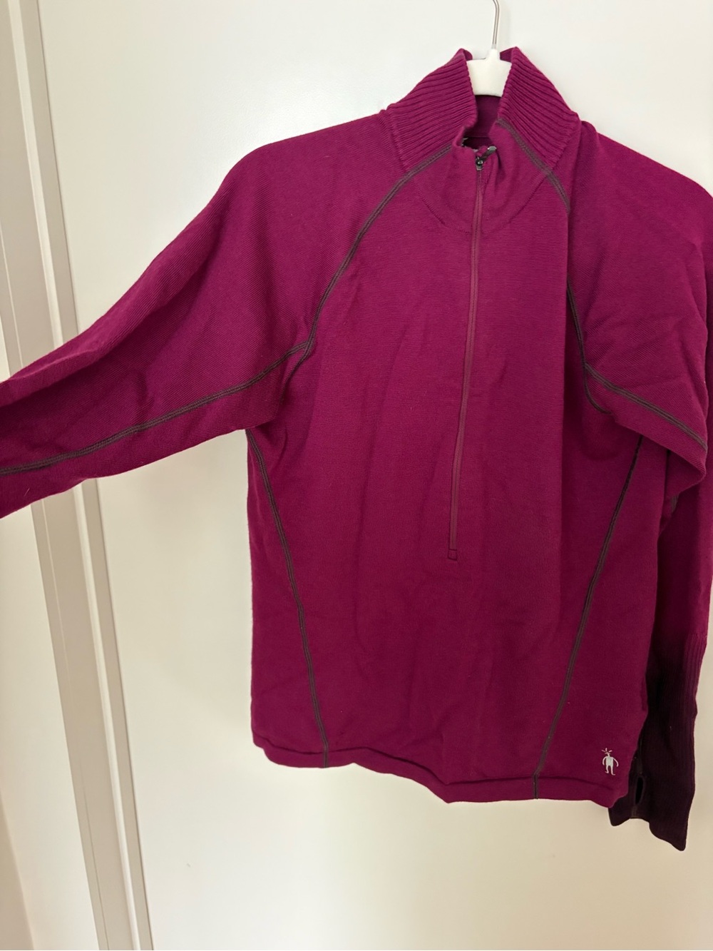 Smartwool Merino Wool Half-Zip Sweater Pullover Hiking Camping Outdoors Natural - Picture 4 of 15